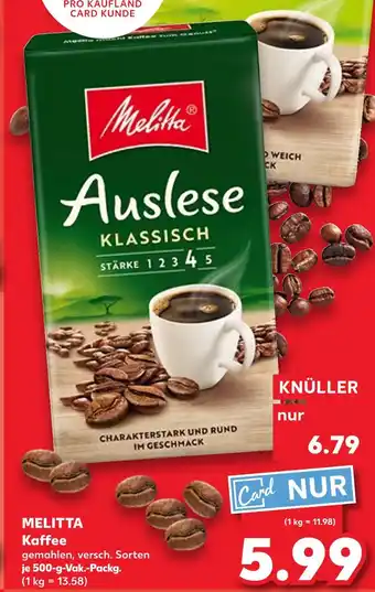 Kaufland Melitta auslese klassisch Angebot