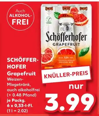 Kaufland Schöfferhofer grapefruit weizen-mixgetränk Angebot