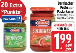 Edeka Bernbacher Pesto oder Pasta-Sauce Angebot