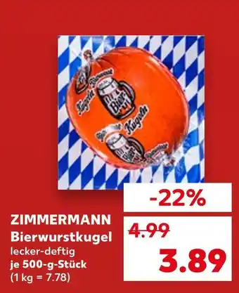 Kaufland Zimmermann bierwurstkugel Angebot