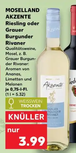 Kaufland Moselland akzente riesling Angebot