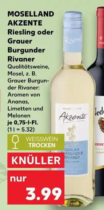 Kaufland Moselland akzente riesling Angebot