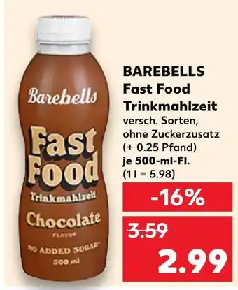 Kaufland Barebells fast food trinkmahlzeit Angebot