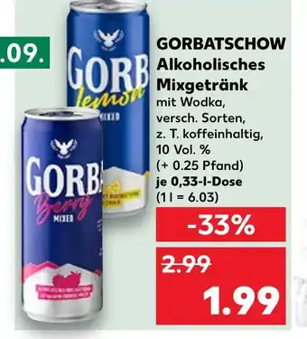 Kaufland Gorbatschow alkoholisches mixgetränk Angebot
