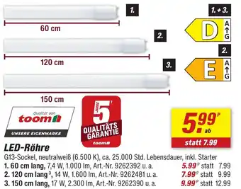 toom Baumarkt LED-Röhre Angebot
