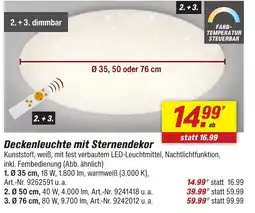 toom Baumarkt Deckenleuchte mit Sternendekor Angebot