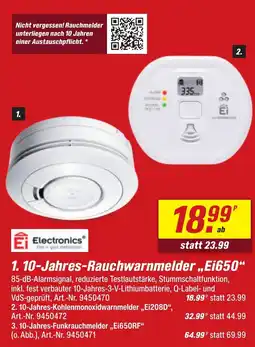 toom Baumarkt Ei Electronics 1.10-Jahres-Rauchwarnmelder „,Ei650" Angebot