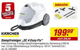 toom Baumarkt Kärcher dampfreiniger „sc 4 easy fix“ Angebot