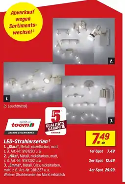 toom Baumarkt LED-Strahlerserien Angebot