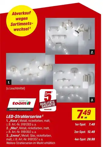 toom Baumarkt Toom led-strahlerserien Angebot