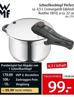 Zurbrüggen Wmf schnellkochtopf perfect Angebot