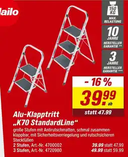 toom Baumarkt Hailo alu-klapptritt k70 standardline Angebot