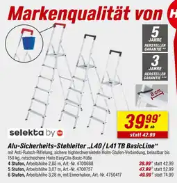 toom Baumarkt Alu-sicherheits-stehleiter „l40 / l41 tb basicline“ Angebot