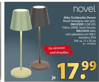 Zurbrüggen Novel akku-tischleuchte denver Angebot