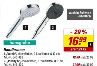 toom Baumarkt Hansgrohe handbrause vernis Angebot