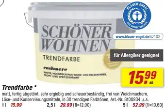 toom Baumarkt SCHÖNER WOHNEN Trendfarbe Angebot
