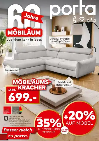 porta Ecksofa 'oscar' mit funktion Angebot