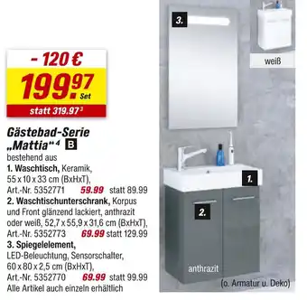 toom Baumarkt Gästebad-serie „mattia“ Angebot