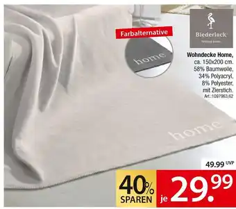 Zurbrüggen Biederlack wohndecke home Angebot
