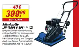 toom Baumarkt Scheppach Rüttelplatte ,,HP1300S 6,5PS" Angebot