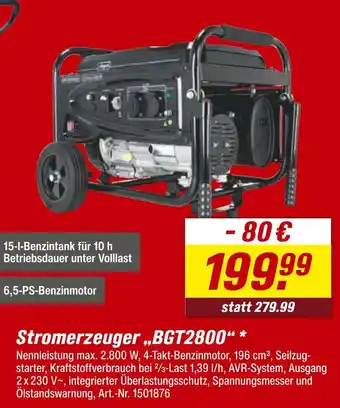 toom Baumarkt Scheppach stromerzeuger bgt2800 Angebot