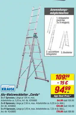 toom Baumarkt Alu-vielzweckleiter „corda“ Angebot