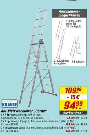 toom Baumarkt Alu-vielzweckleiter „corda“ Angebot