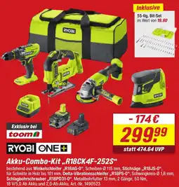 toom Baumarkt RYOBI ONE+ Akku-Combo-Kit "R18CK4F-252S" Angebot
