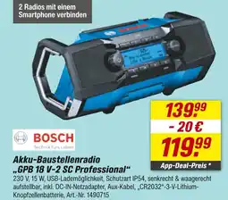 toom Baumarkt Bosch akku-baustellenradio gpb 18 v-2 sc professional Angebot
