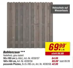toom Baumarkt Bohlenzaun  Angebot