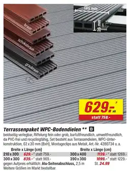 toom Baumarkt Terrassenpaket WPC-Bodendielen 210*300 Angebot