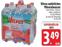 Edeka Vitrex natürliches Mineralwasser Angebot