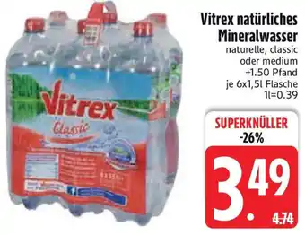 Edeka Vitrex natürliches Mineralwasser Angebot