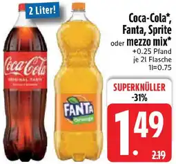 Edeka Coca-Cola, Fanta, Sprite oder mezzo mix Angebot