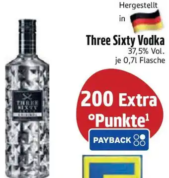 Edeka Three Sixty Vodka Angebot