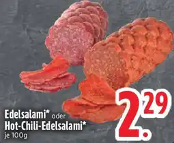 Edeka Edelsalami oder Hot-Chili-Edelsalami Angebot