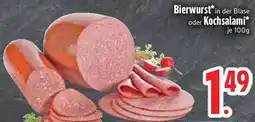 Edeka Bierwurst oder Kochsalami Angebot