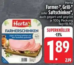 Edeka Herta Farmer-, Grill- oder Saftschinken Angebot