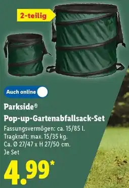 Lidl Parkside Pop-up-Gartenabfallsack-Set Angebot