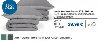 Edeka SCHIESSER Satin Bettwäscheset, 135 x 200 cm Angebot