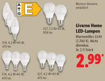 Lidl Livarno Home LED-Lampen Angebot