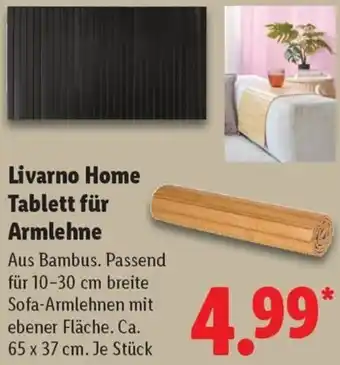 Lidl Livarno Home Tablett für Armlehne Angebot