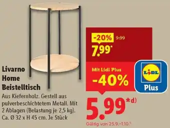 Lidl Livarno Home Beistelltisch Angebot