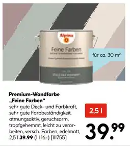 Hellweg Alpina premium-wandfarbe „feine farben“ Angebot