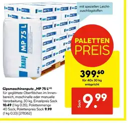 Hellweg Knauf gipsmaschinenputz „mp 75 l“ Angebot