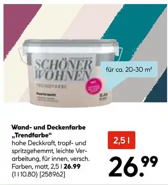 Hellweg Wand- und deckenfarbe „trendfarbe“ Angebot