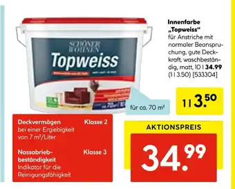 Hellweg Schöner wohnen innenfarbe „topweiss“ Angebot