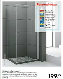 Hellweg Glasdusche 'silver square' Angebot