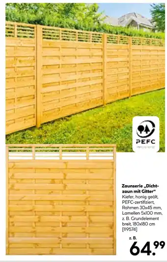 Hellweg Zaunserie „dichtzaun mit gitter“ Angebot