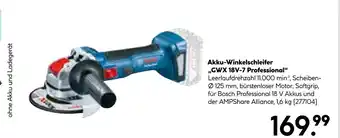 Hellweg Bosch akku-winkelschleifer „gwx 18v-7 professional“ Angebot